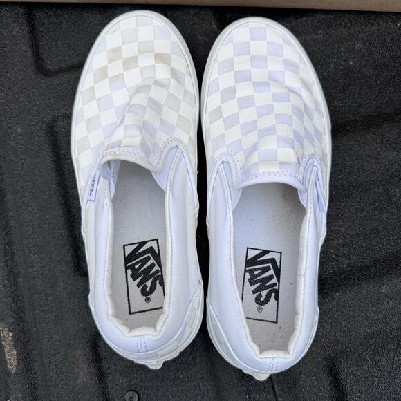 Vans Classic Slip On Shoes Mens Size 6 Womens 7.5 Checkerboard Skate Canvas - Picture 4 of 10